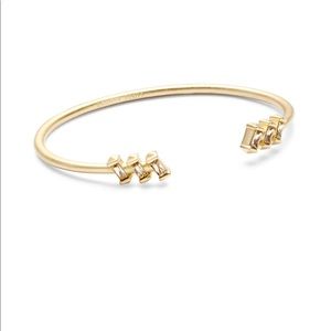 Kendra Scott gold Amaya cuff with smoky crystals